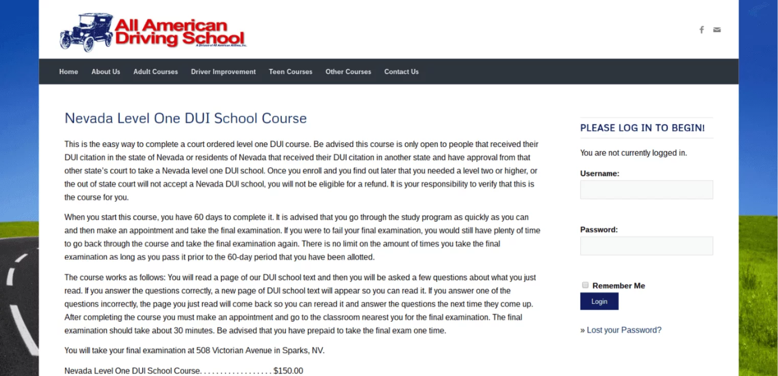 All American DUI School in Clark County, Las Vegas NV