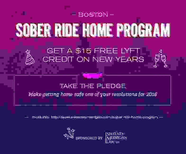 Sweeney Merrigan Law DUI Prevention Lyft Sweeney Merrigan Law prevents Drunk Driving with $15 ride credit